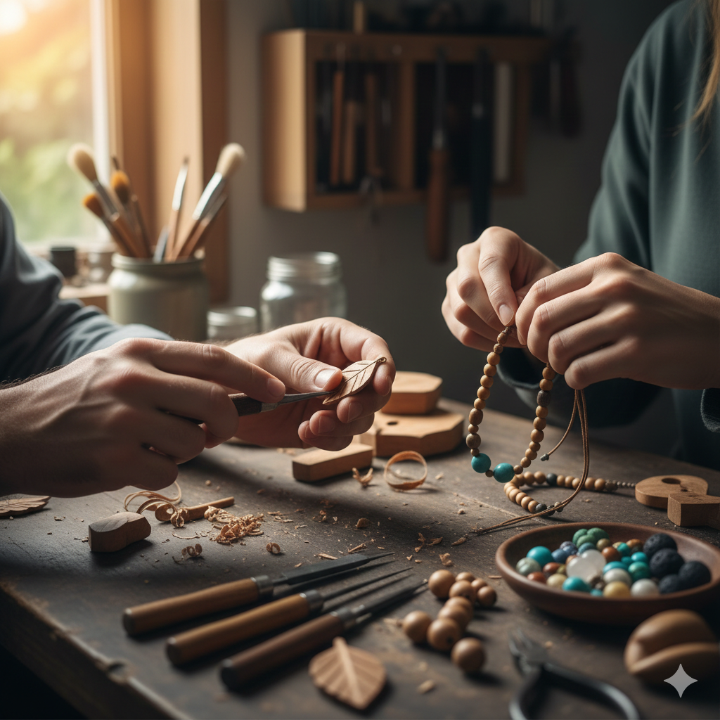 Wooden jewellery