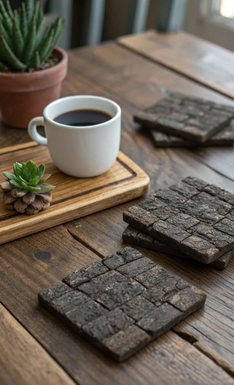 Bark & Beam Rustic Coasters