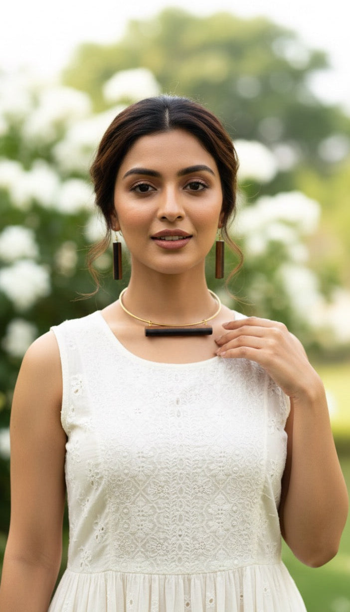 yin yang hasli with earrings