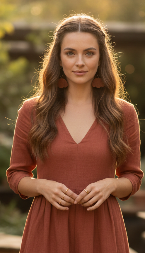 "Tulip Bloom" Wooden Earrings