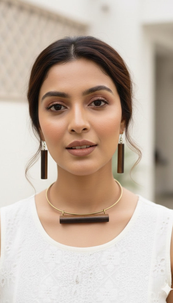 yin yang hasli with earrings