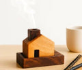 Wooden house incense holder