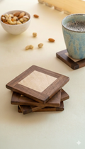 Stone-Hearth Bark Coasters