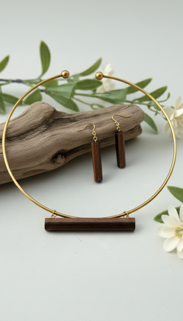 yin yang hasli with earrings