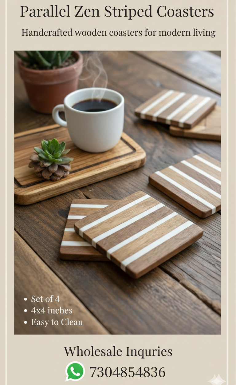 Parallel Zen Striped Coasters