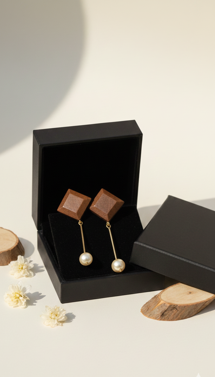 काष्ठमुक्ता (Kāṣṭhamuktā) Earring